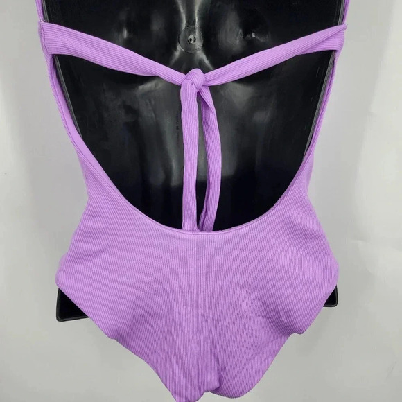 Becca Tessa High Neck One Piece Swimsuit in Orchid Size S NWT $148 - Picture 6 of 12